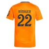 Camisola Real Madrid Rudiger 22 Homen Equipamento 2ª 24/25